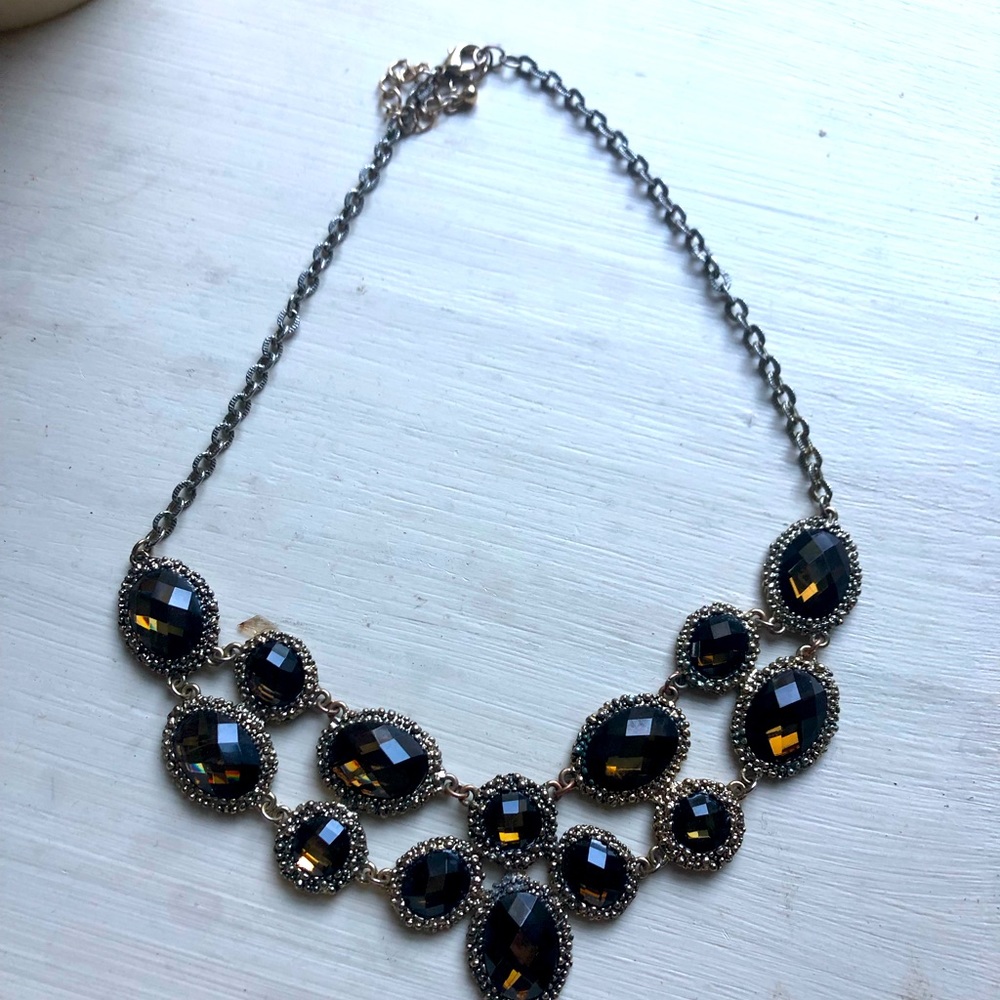 Statement necklace with nice amber stones
